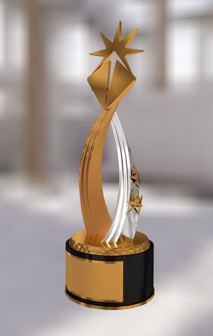 15-Year Brass Trophy Heritage — personalised corporate gift