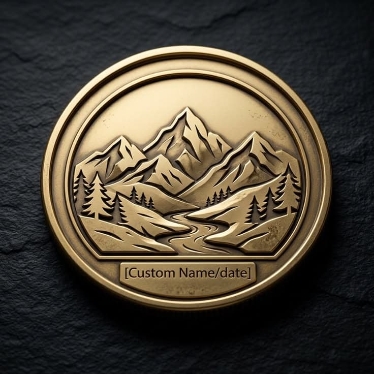 Achievement Coin Gold Velvet — personalised corporate gift