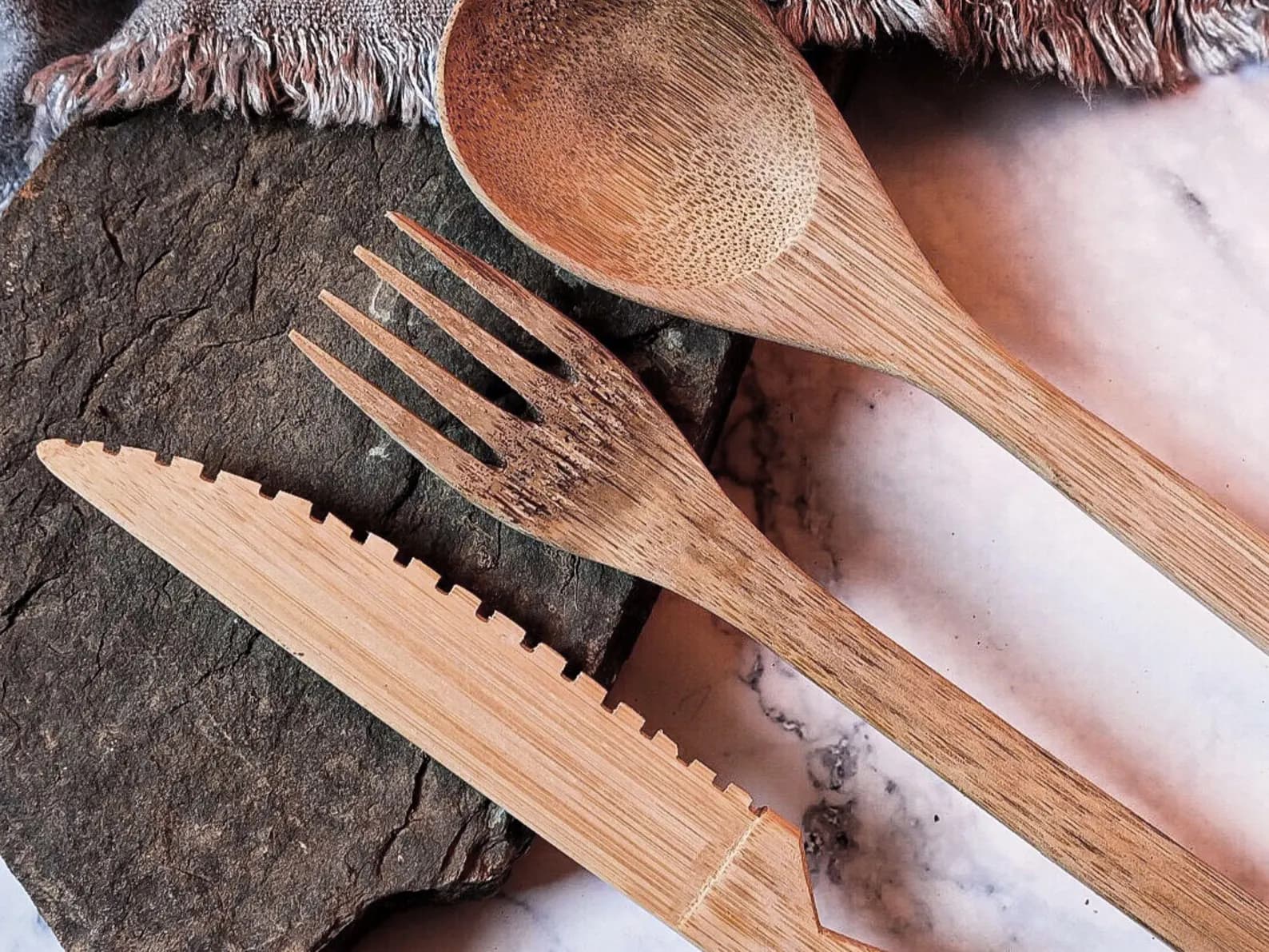 Bamboo Cutlery Travel Set — personalised corporate gift